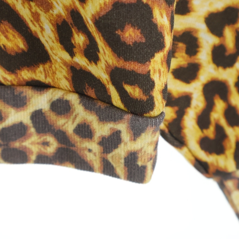 CELINE(セリーヌ) 21SS フロントロゴ レオパード柄 コットンパーカー イエロー/ブラウン 2Y321519M