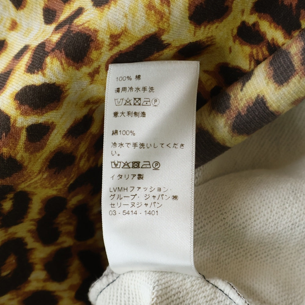 CELINE(セリーヌ) 21SS フロントロゴ レオパード柄 コットンパーカー イエロー/ブラウン 2Y321519M