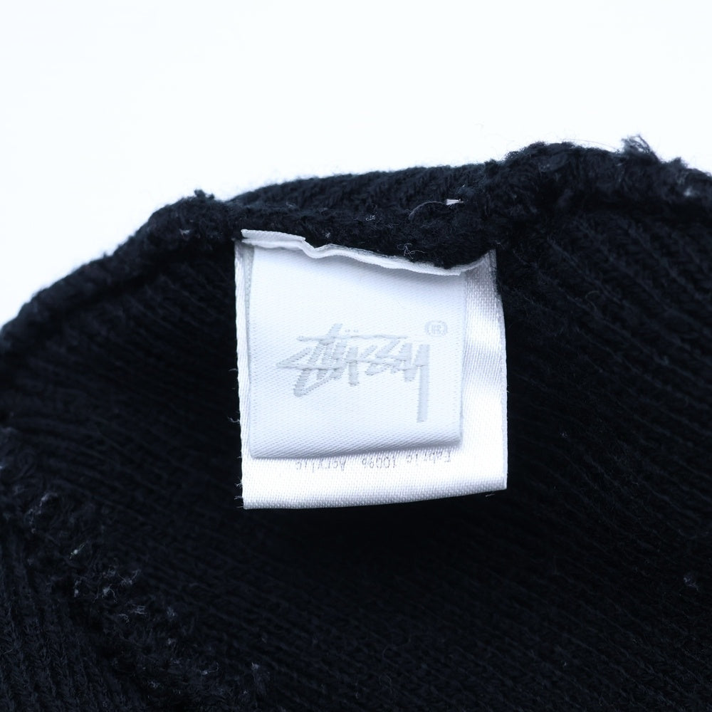 STUSSY(ステューシー) SS-Link ロゴ刺繍 ニット帽 ビーニー ブラック