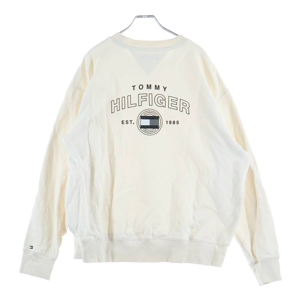 TOMMY HILFIGER(トミーヒルフィガー) MODERN ATHLETIC ヘビーツイルクルーネックトレーナー スウェット ホワイト MW42966