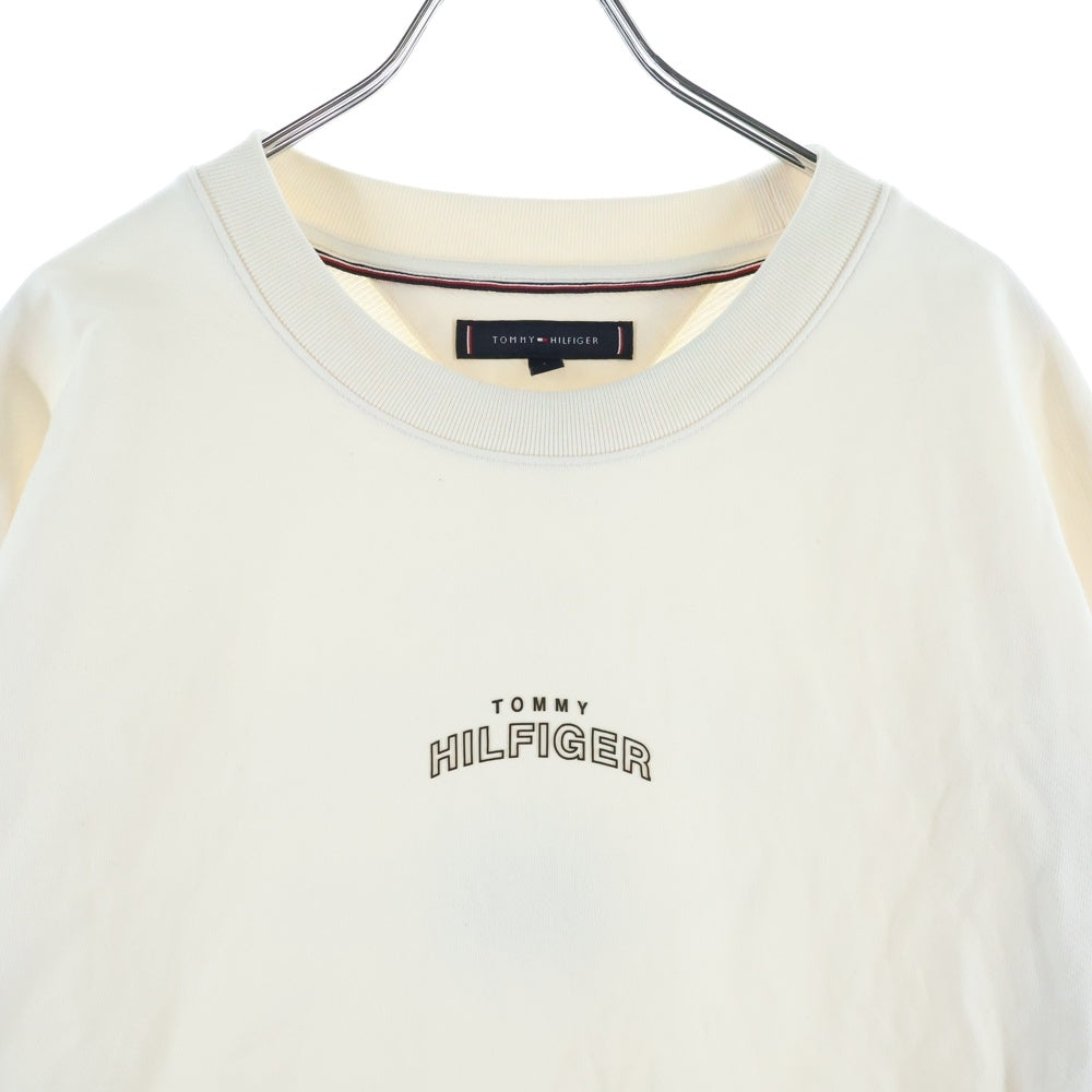 TOMMY HILFIGER(トミーヒルフィガー) MODERN ATHLETIC ヘビーツイルクルーネックトレーナー スウェット ホワイト MW42966