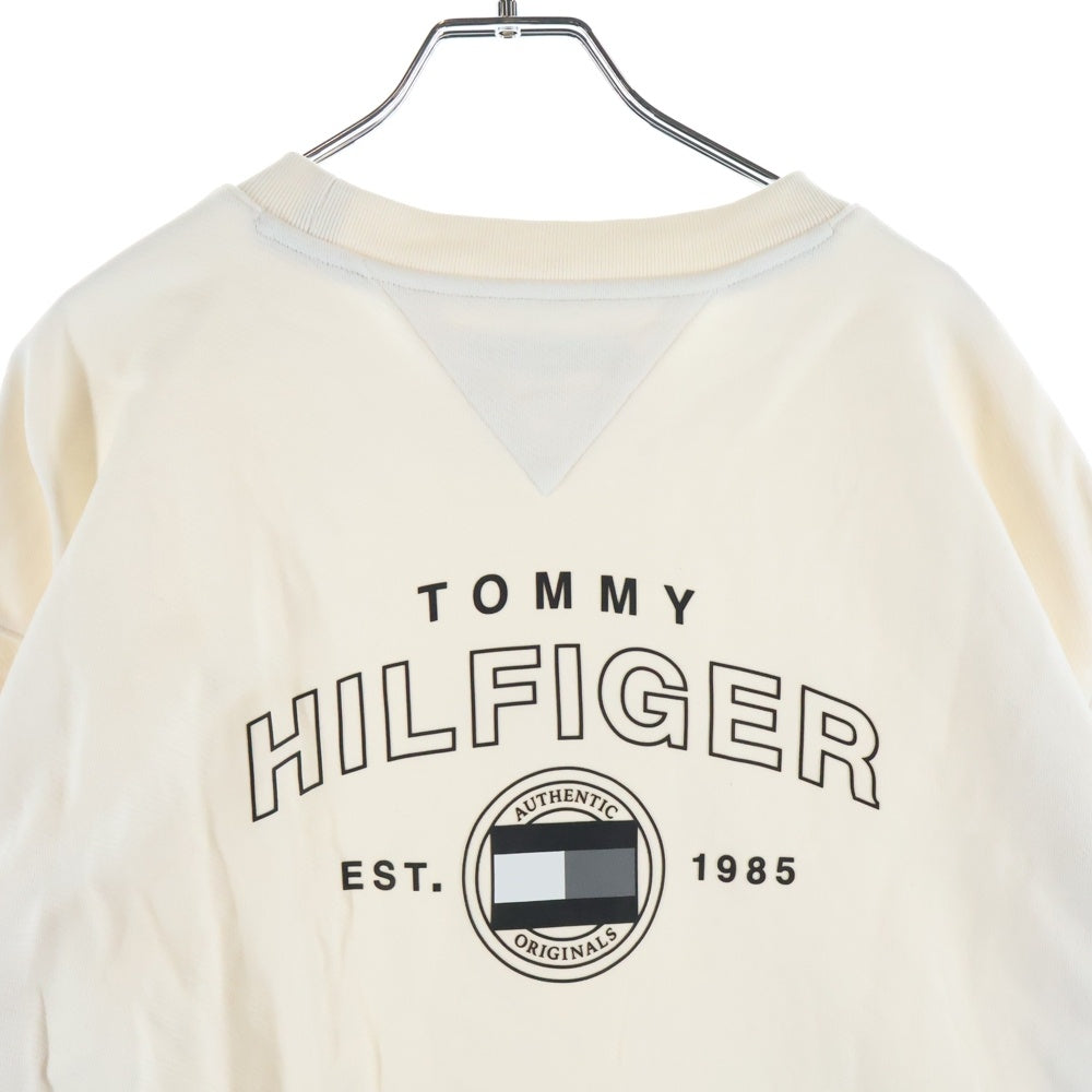 TOMMY HILFIGER(トミーヒルフィガー) MODERN ATHLETIC ヘビーツイルクルーネックトレーナー スウェット ホワイト MW42966