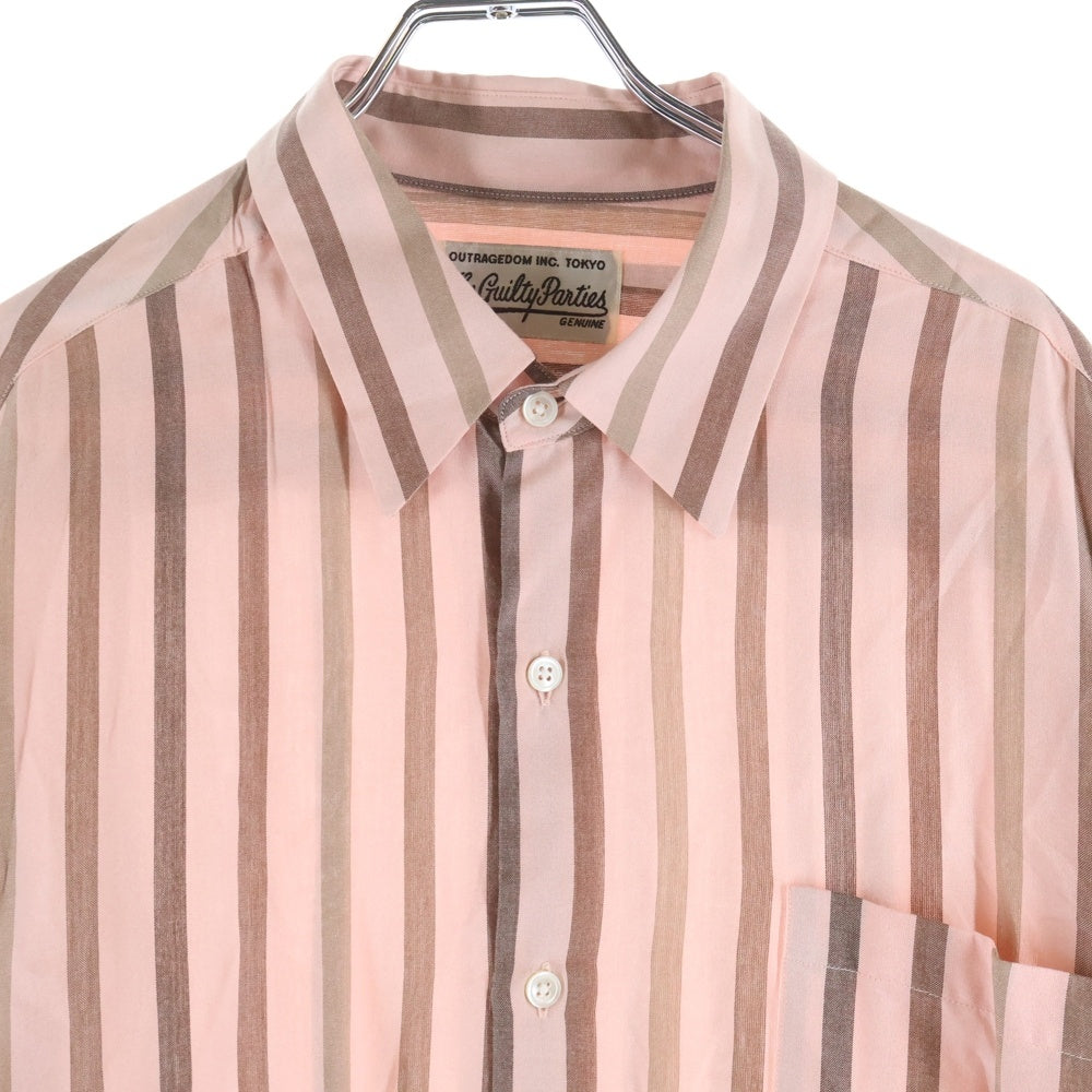 WACKO MARIA(ワコマリア) STRIPED OPEN COLLAR SHIRT L/S ストライプ