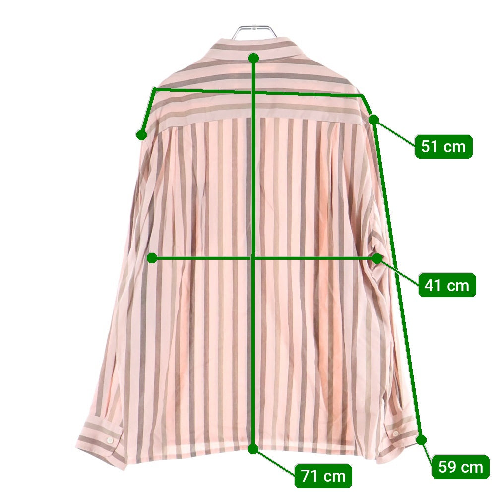 WACKO MARIA(ワコマリア) STRIPED OPEN COLLAR SHIRT L/S ストライプ