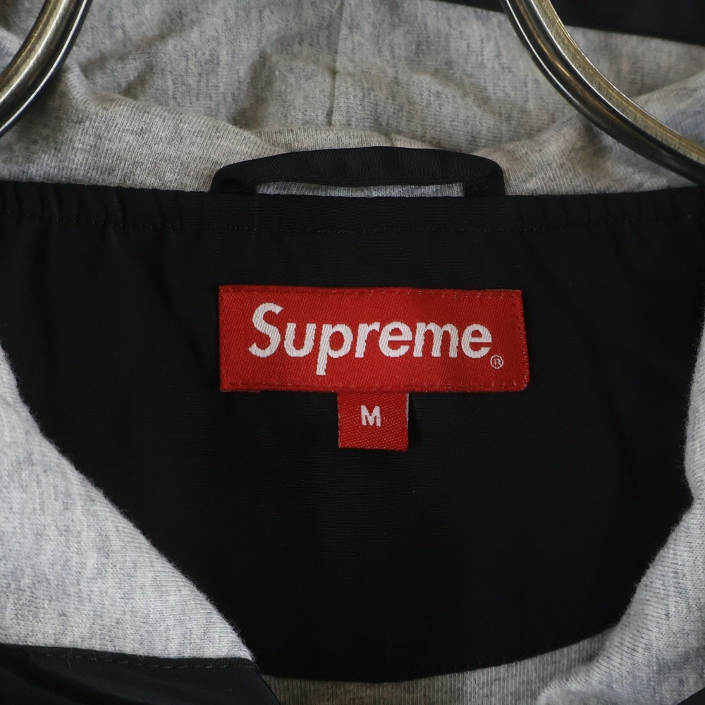SUPREME(シュプリーム) 17SS Vertical Logo Hooded Coaches Jacket ヴァーティカルロゴ ナイロン コーチジャケット ブラック