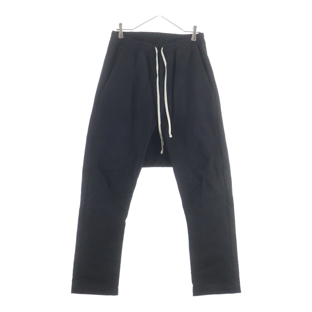 Rick Owens(リックオウエンス) 22AW DRAWSTRING LONG PANTS ドローコード コットンパンツ ブラック RU02B2380-CF