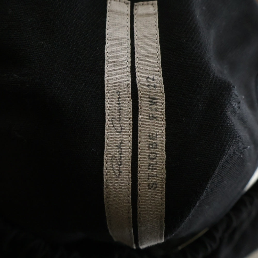 Rick Owens(リックオウエンス) 22AW DRAWSTRING LONG PANTS ドローコード コットンパンツ ブラック RU02B2380-CF