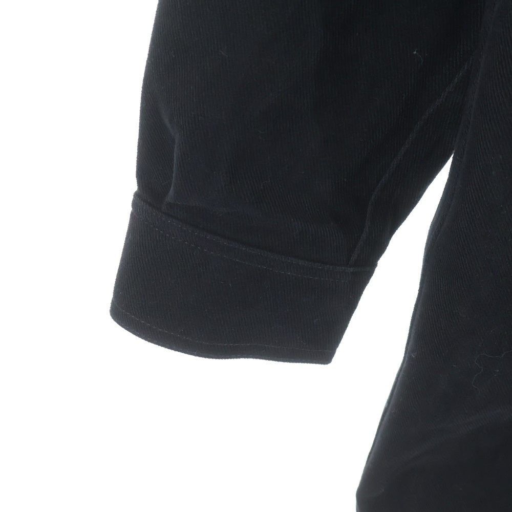 Rick Owens(リックオウエンス) Strobe Heavy Cotton Shirt ボタンアップ ヘビーコットン 長袖シャツジャケット ブラック RU02B2728