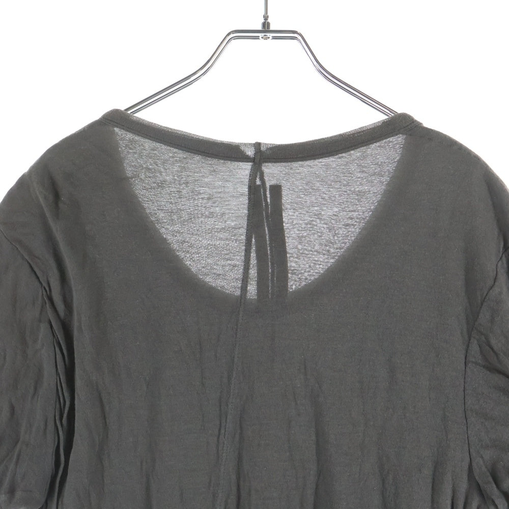Rick Owens(リックオウエンス) 14AW DOUBLE LAYERED T-SHIRT ダブルレイヤード 半袖Tシャツ カットソー グレー RU14F2256-UC