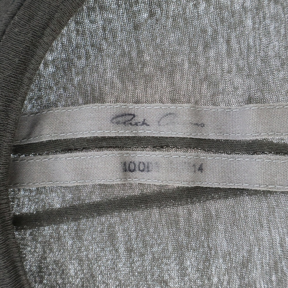 Rick Owens(リックオウエンス) 14AW DOUBLE LAYERED T-SHIRT ダブルレイヤード 半袖Tシャツ カットソー グレー RU14F2256-UC