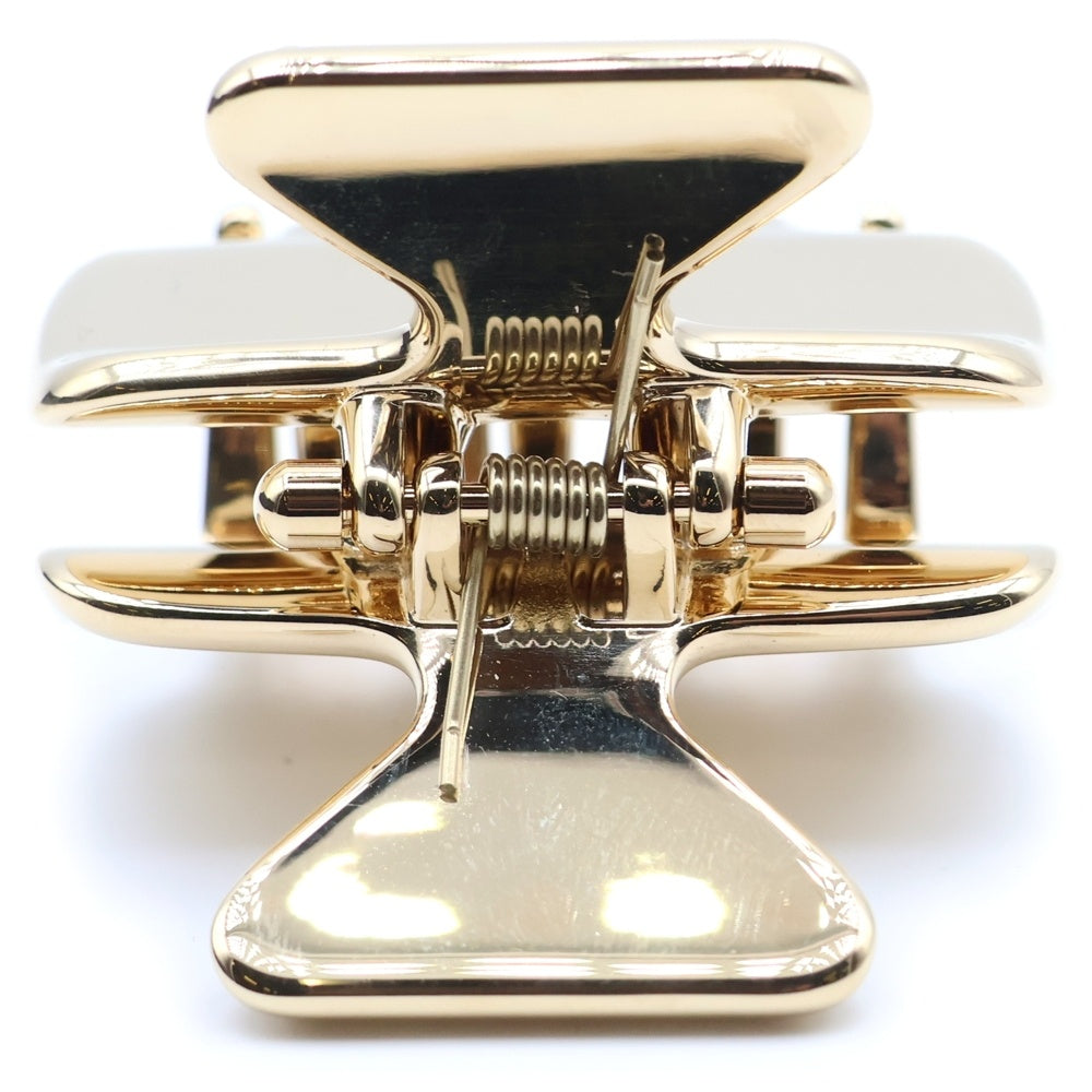 PRADA(プラダ) トライアングルロゴ バレッタ ヘアクリップ ゴールド