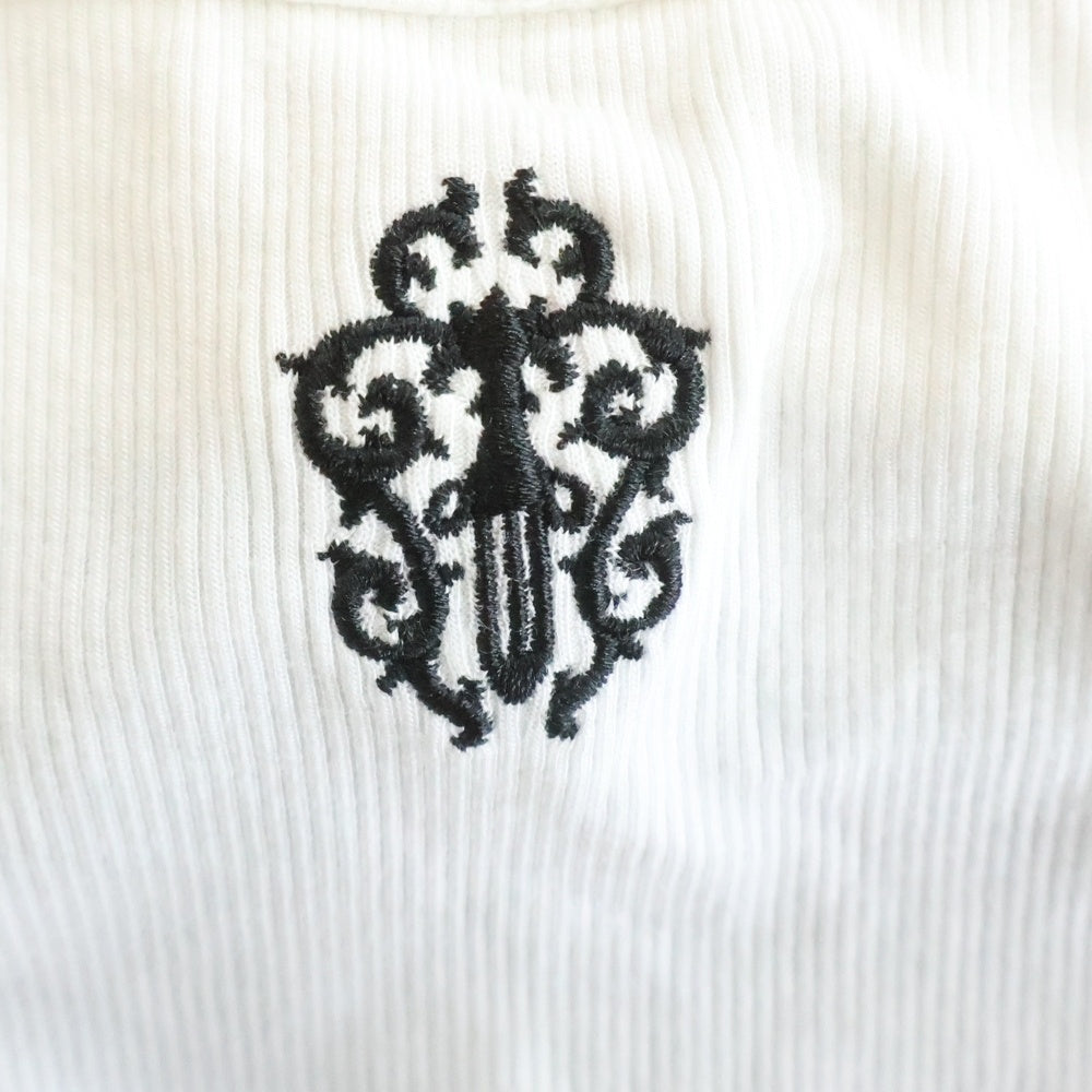CHROME HEARTS(クロムハーツ) Y NOT Vine Dagger Camisole バスシード ワイノット ヴァインダガー刺繍 キャミソール タンクトップ レディース ホワイト