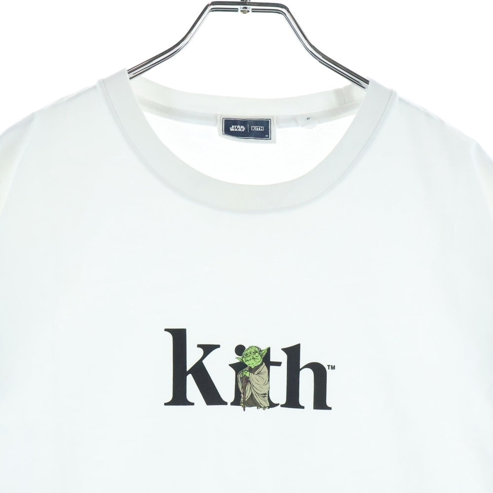 KITH(キス) ×STARWARS Yoda Tee スターウォーズ ヨーダ ロゴプリントクルーネック半袖Tシャツ ホワイト