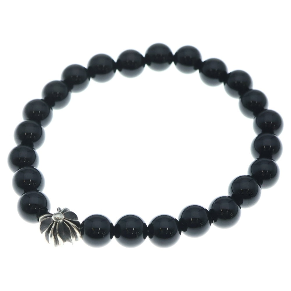 CHROME HEARTS(クロムハーツ) 8mm BEAD CHプラスボール 8mmビーズブレスレット ブラック/シルバー