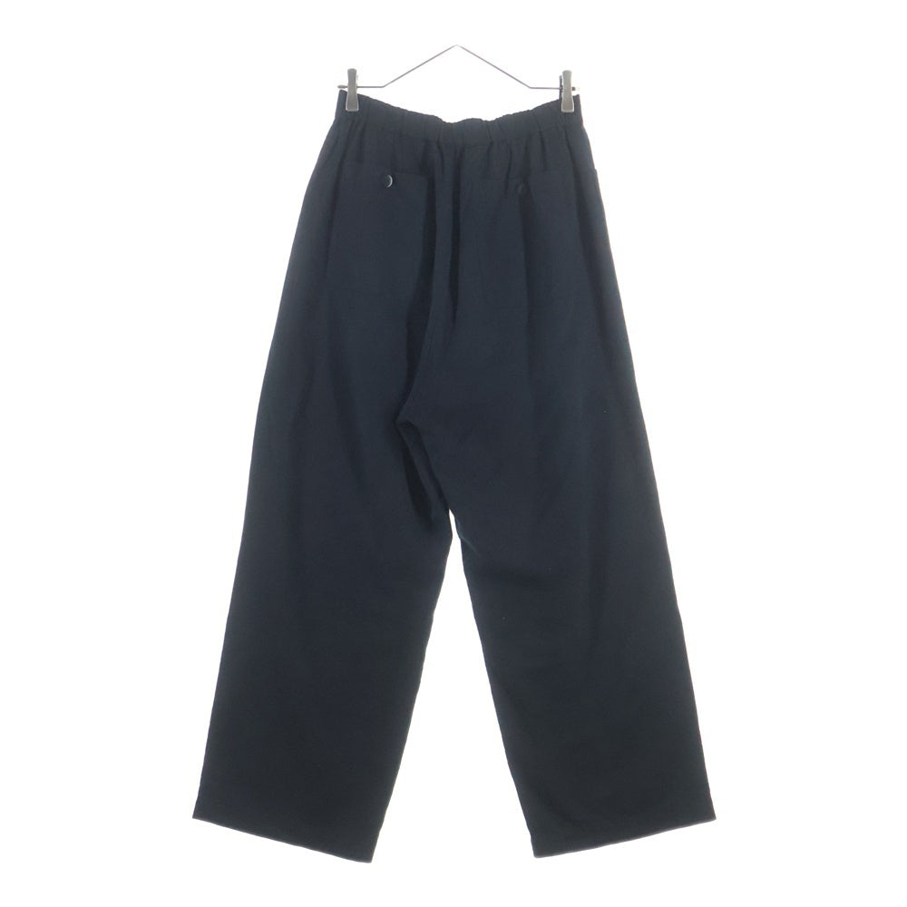 UNDERCOVER(アンダーカバー) 26SS イージーワンタックリネン混ワイドストレートパンツ ブラック UP1F4502
