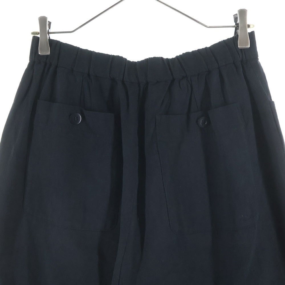 UNDERCOVER(アンダーカバー) 26SS イージーワンタックリネン混ワイドストレートパンツ ブラック UP1F4502
