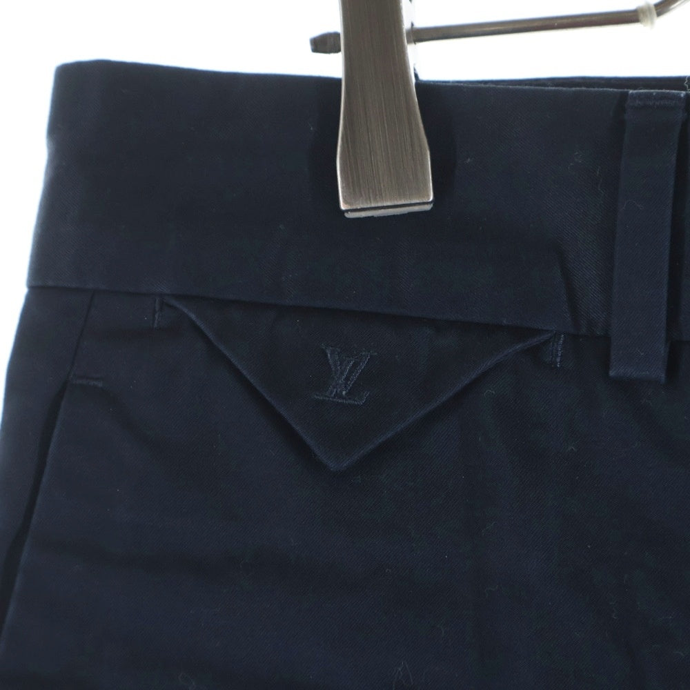 LOUIS VUITTON(ルイヴィトン) 14SS LVロゴ装飾 コットンハーフパンツ ショーツ ネイビー