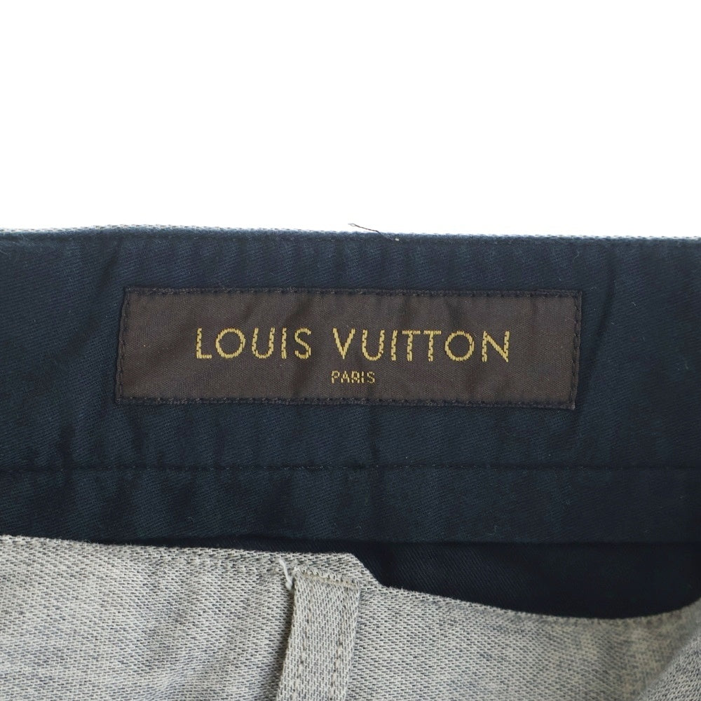 LOUIS VUITTON(ルイヴィトン) 14AW レザーベルトループ スラックスパンツ グレー RM142M H6P17WBZA