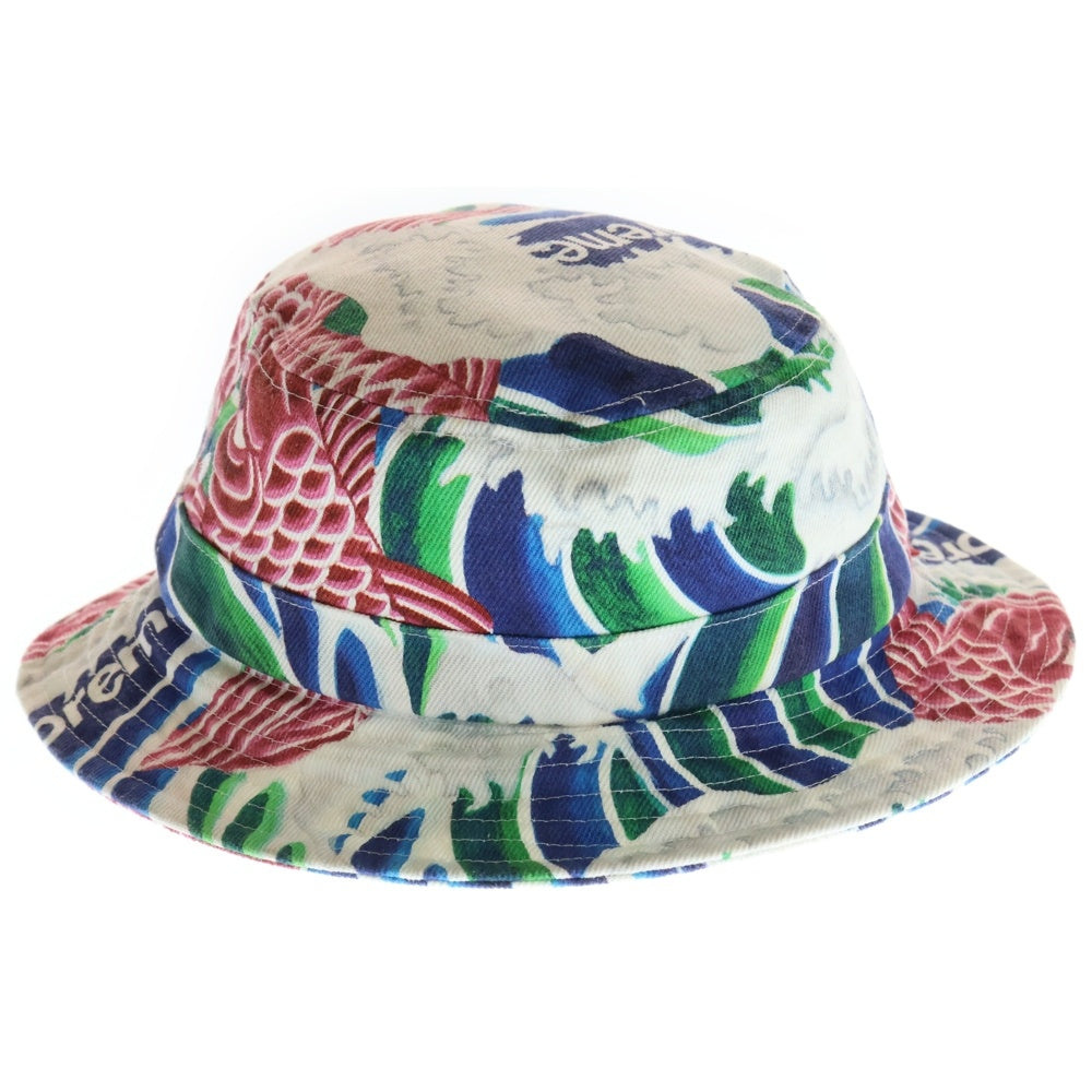 SUPREME(シュプリーム) 20SS Waves Crusher ウェーブ クラッシャー 総柄 バケットハット ホワイト/マルチカラー