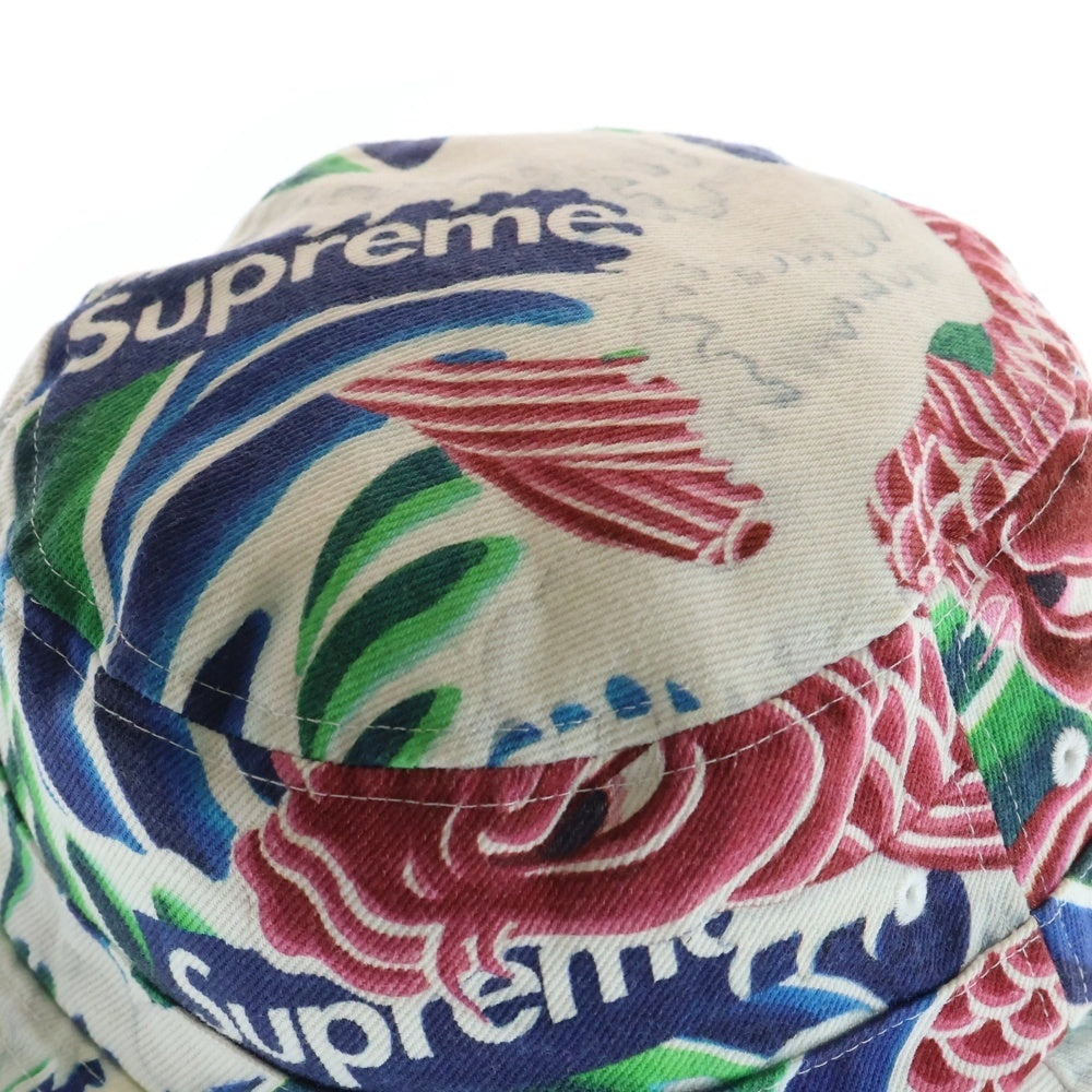 SUPREME(シュプリーム) 20SS Waves Crusher ウェーブ クラッシャー 総柄 バケットハット ホワイト/マルチカラー