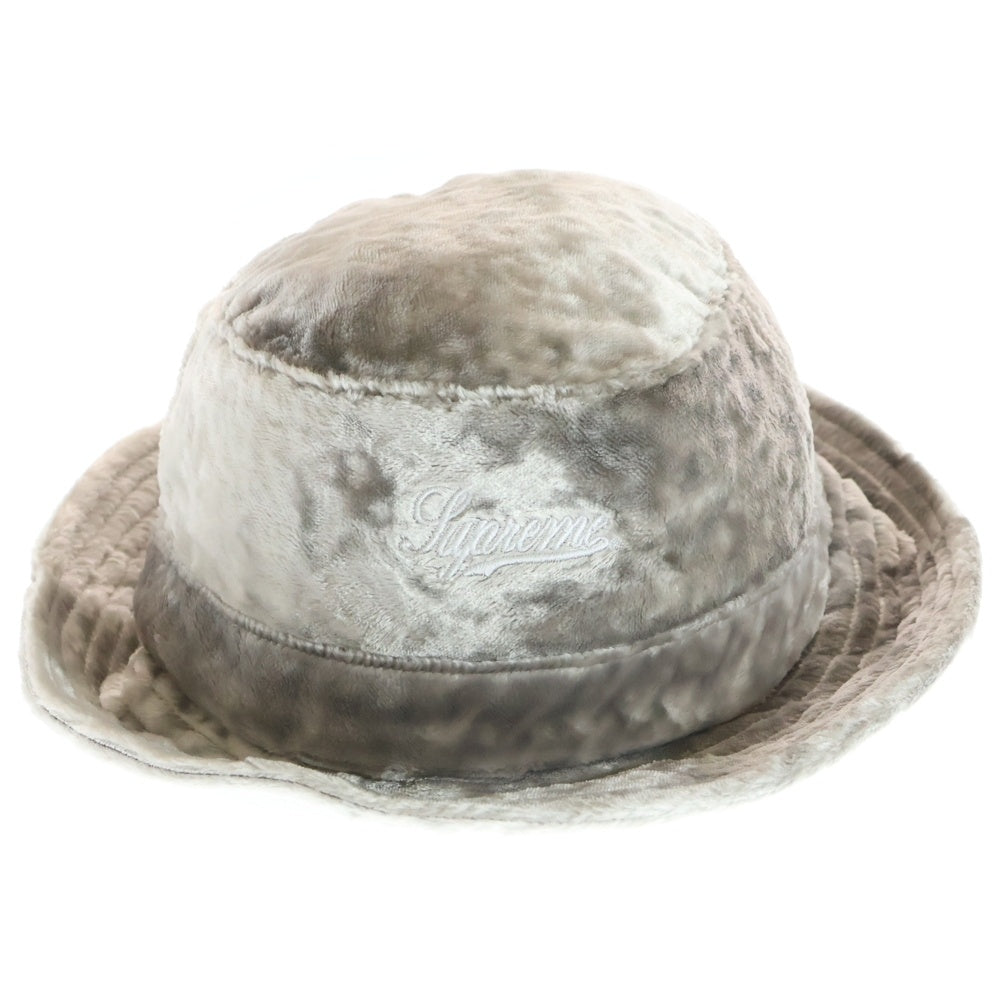 SUPREME(シュプリーム) 22SS Crushed Velvet Crusher クラッシュ ベルベットクラッシャーハット ベージュ