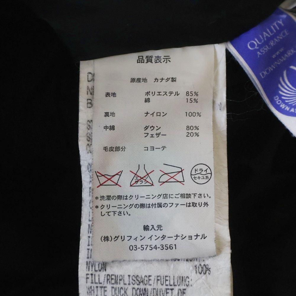 CANADA GOOSE(カナダグース) BRONTE ブロンテ ファー フーデッド ダウンジャケット レディース ブラック 2603JL