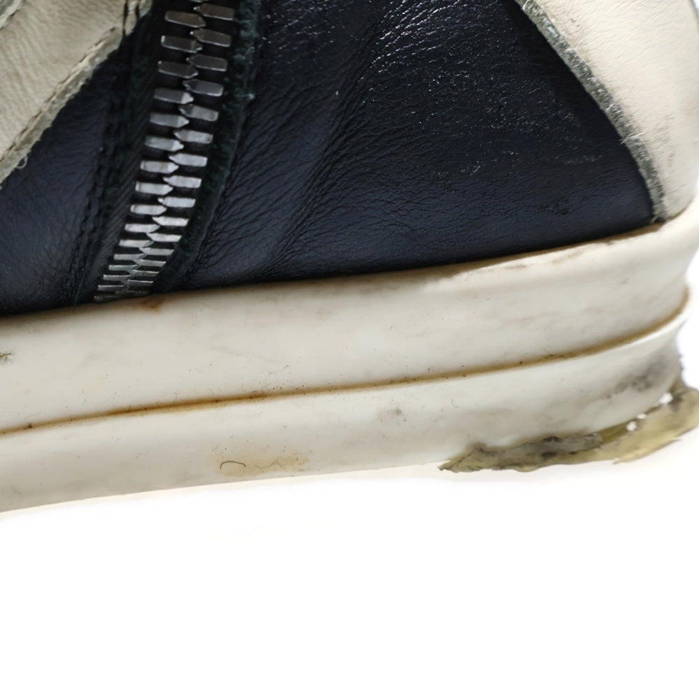 Rick Owens(リックオウエンス) Geobasket ジオバスケット スエードレザー ハイカットスニーカー レザーブーツ ブラック/ホワイト 43