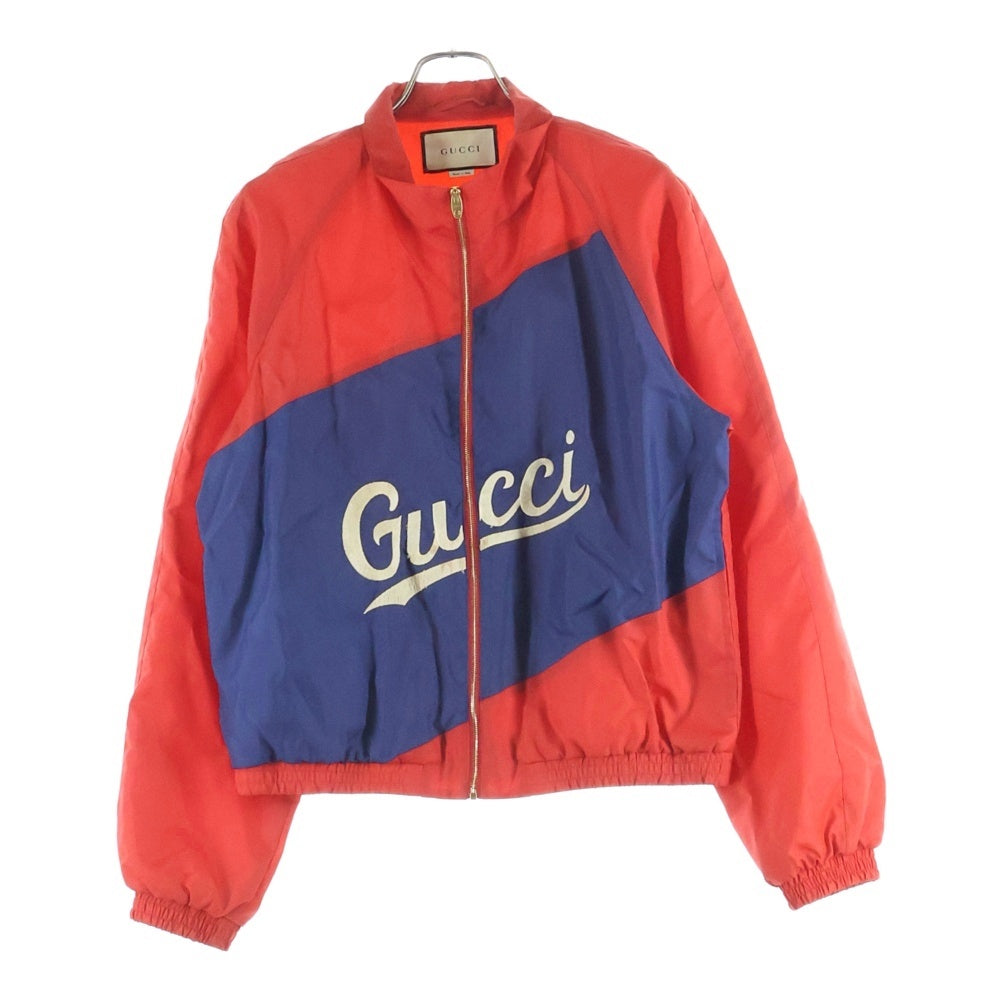 GUCCI(グッチ) LOGO NYLON JACKET ロゴ ナイロン ジャケット レッド/ブルー 618900