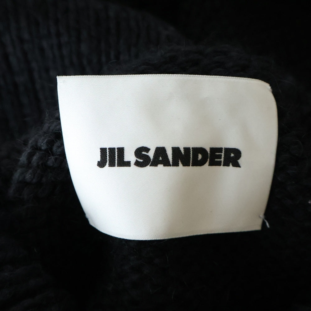 JIL SANDER(ジルサンダー) 22AW ローゲージクロップドニット ハイネックセーター ブラック J21GP0040