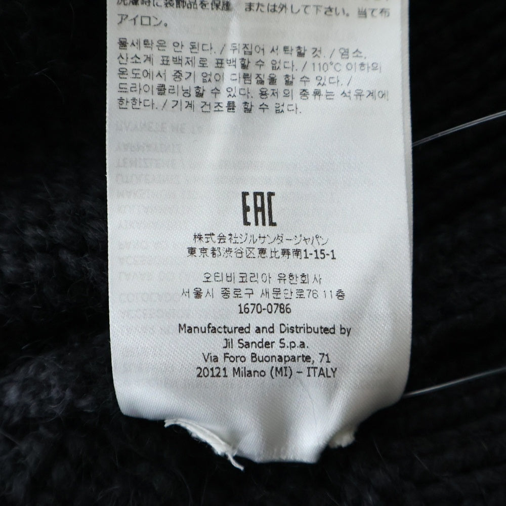 JIL SANDER(ジルサンダー) 22AW ローゲージクロップドニット ハイネックセーター ブラック J21GP0040