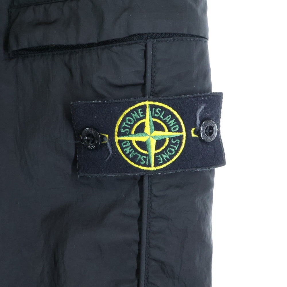 STONE ISLAND(ストーンアイランド) RE-T Nylon Metal In Econyl ロゴワッペン ナイロンメタルパンツ ブラック 761531021