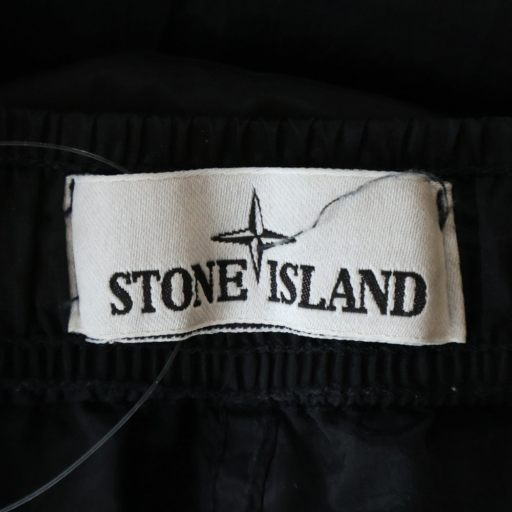 STONE ISLAND(ストーンアイランド) RE-T Nylon Metal In Econyl ロゴワッペン ナイロンメタルパンツ ブラック 761531021