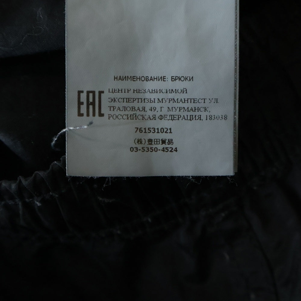 STONE ISLAND(ストーンアイランド) RE-T Nylon Metal In Econyl ロゴワッペン ナイロンメタルパンツ ブラック 761531021