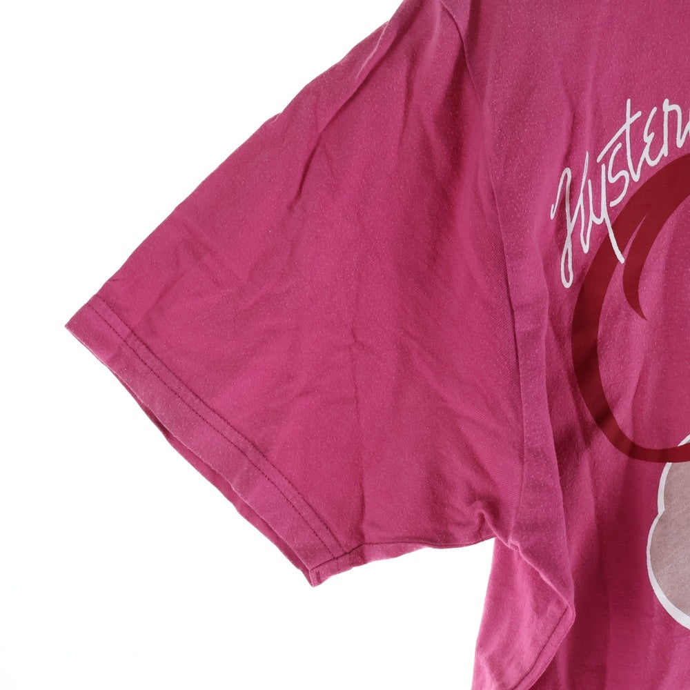HYSTERIC GLAMOUR(ヒステリックグラマー) × KAWS カウズ ORIGINAL FAKE オリジナルフェイク ガールプリント 半袖Tシャツ ピンク 0212CT23