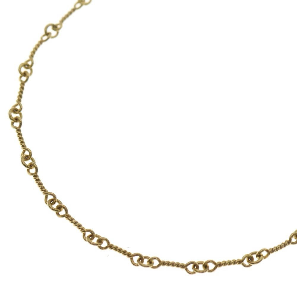 CHROME HEARTS(クロムハーツ) 22K NECKCHAIN T18 ツイストチェーンネックレス 18inch ゴールドBCA014