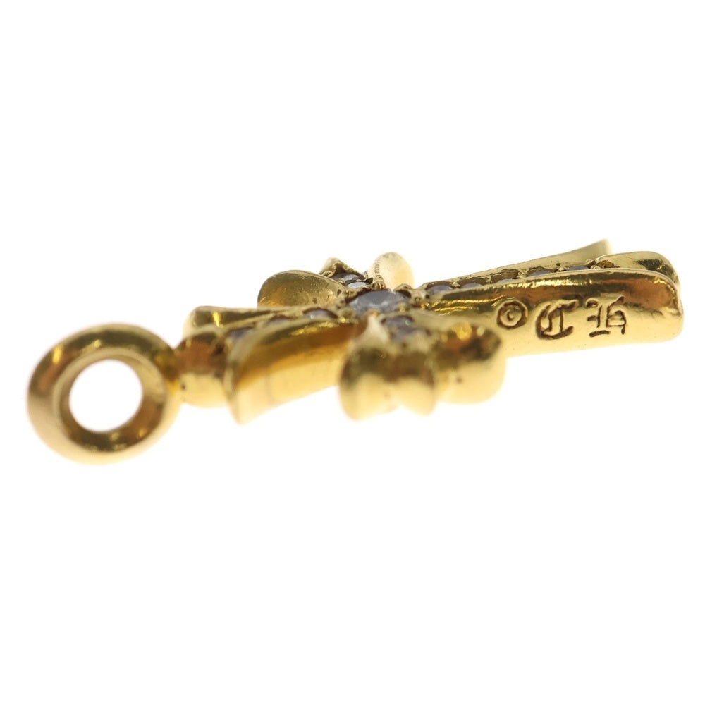 CHROME HEARTS(クロムハーツ) 22K TNY CRSF P/DIA タイニーファットクロス PAVEダイヤ ペンダントトップ ゴールドBCA033