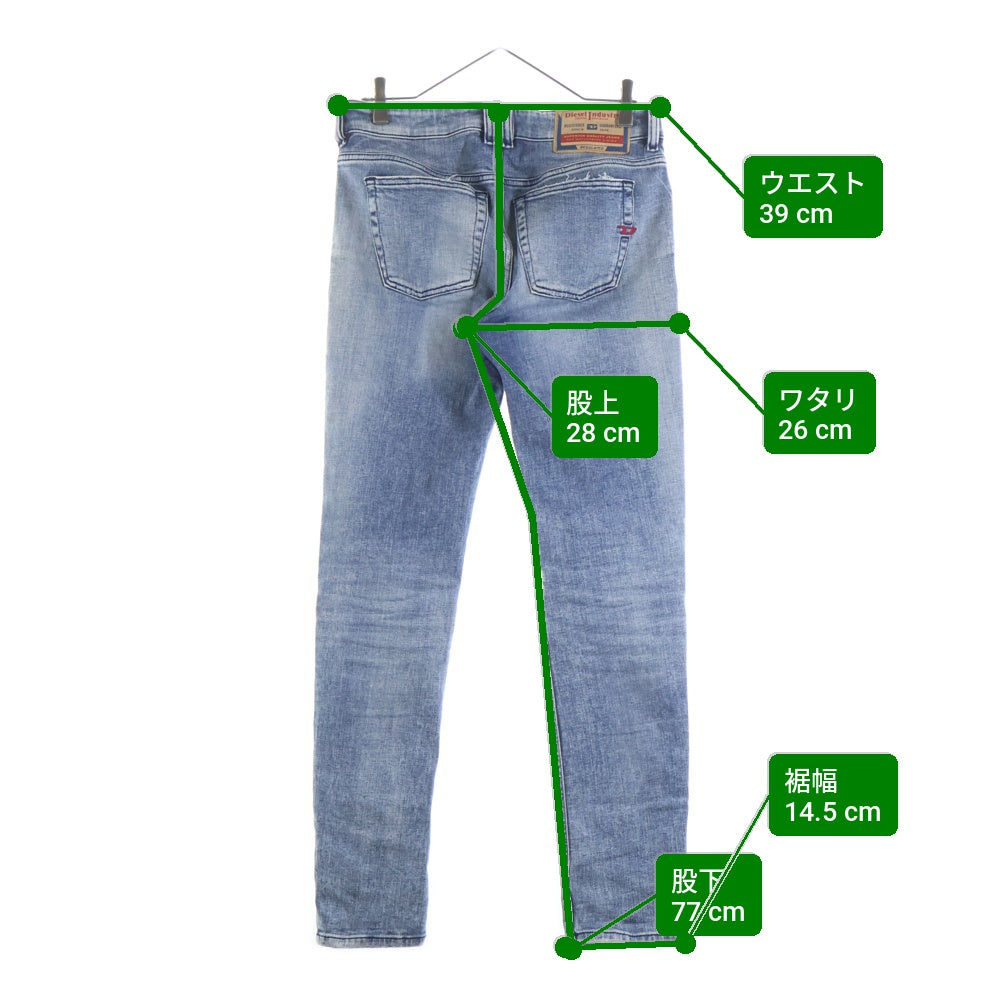 DIESEL(ディーゼル) 1979 SLEENKER ストレートデニムパンツ インディゴ A03595