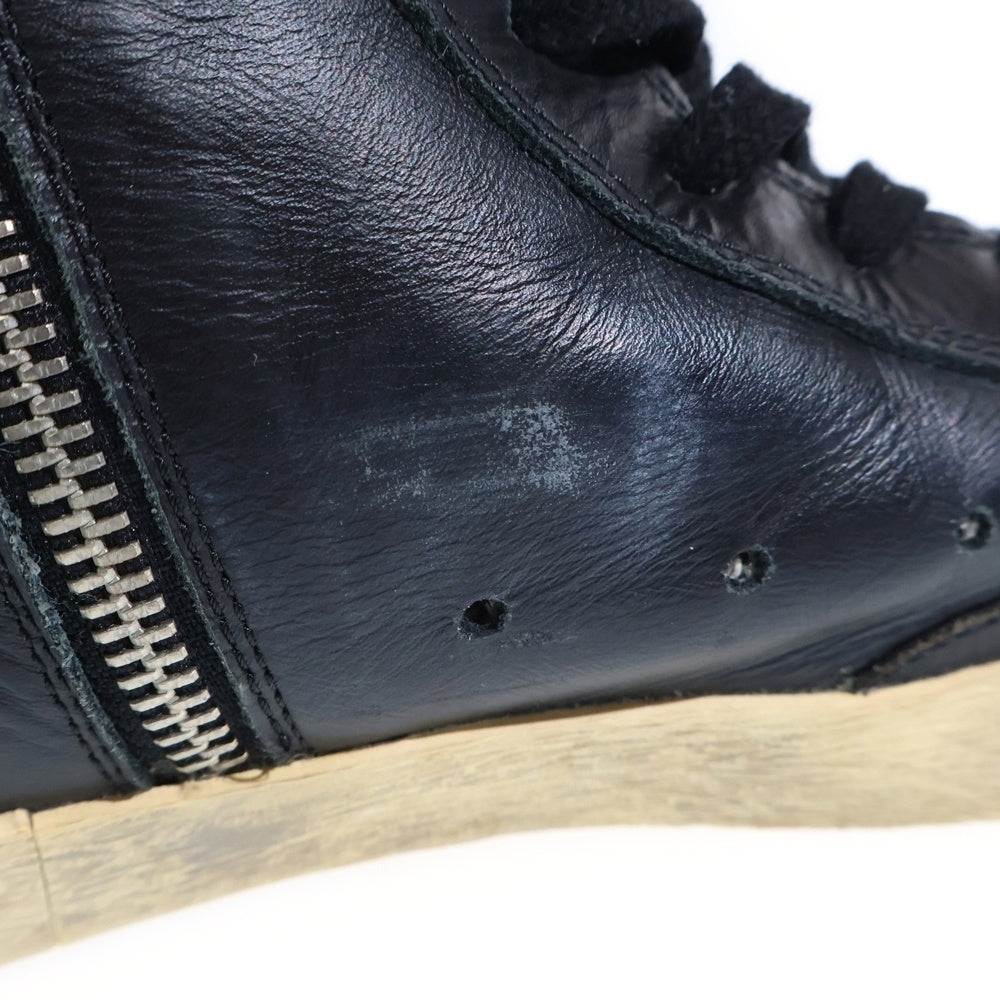 GOLDEN GOOSE DELUXE BRAND(ゴールデングースデラックスブランド) Francy Special Flag レザー ハイカット スニーカー ブラック