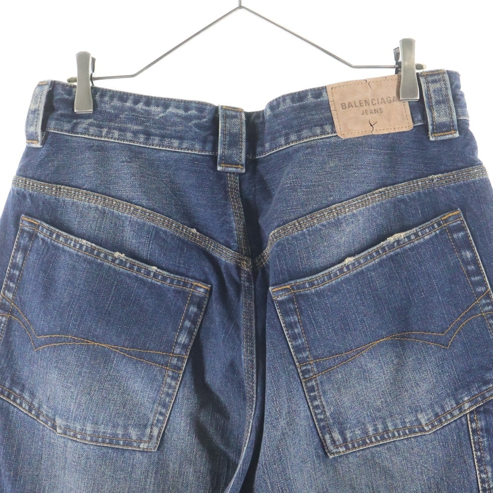 BALENCIAGA(バレンシアガ) グランジリップドオフ バギー デニム パンツ インディゴ 838672 TSW72
