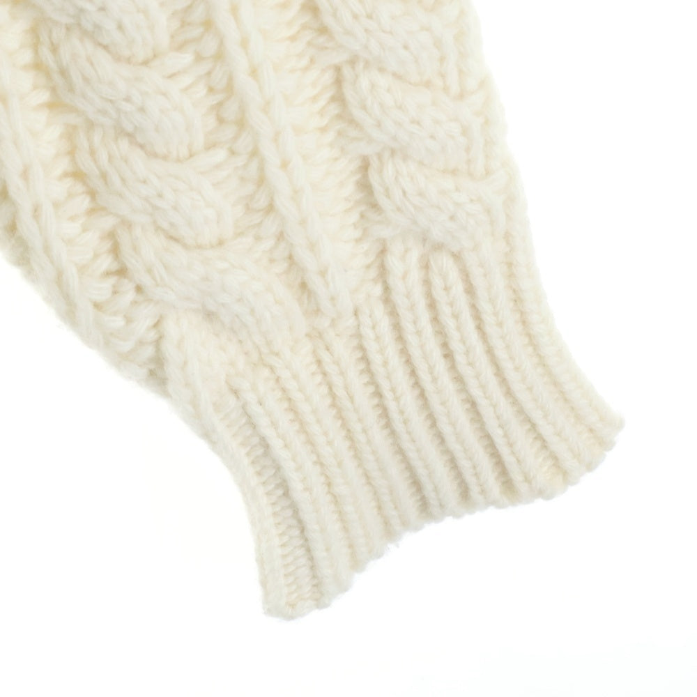 BURBERRY(バーバリー) フロント切り替え Vネックニット セーター ホワイト