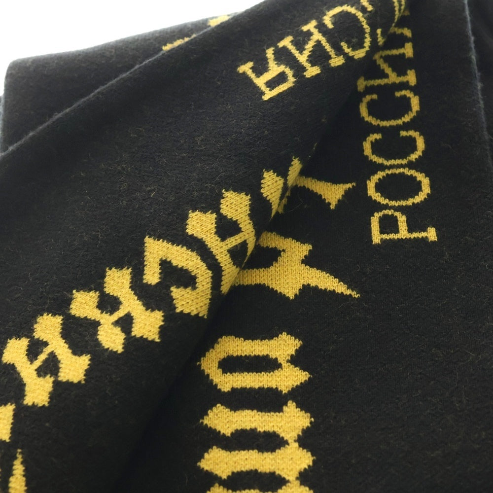 Gosha Rubchinskiy(ゴーシャラブチンスキー) グラフィックデザイン マフラー スカーフ ブラック/イエロー