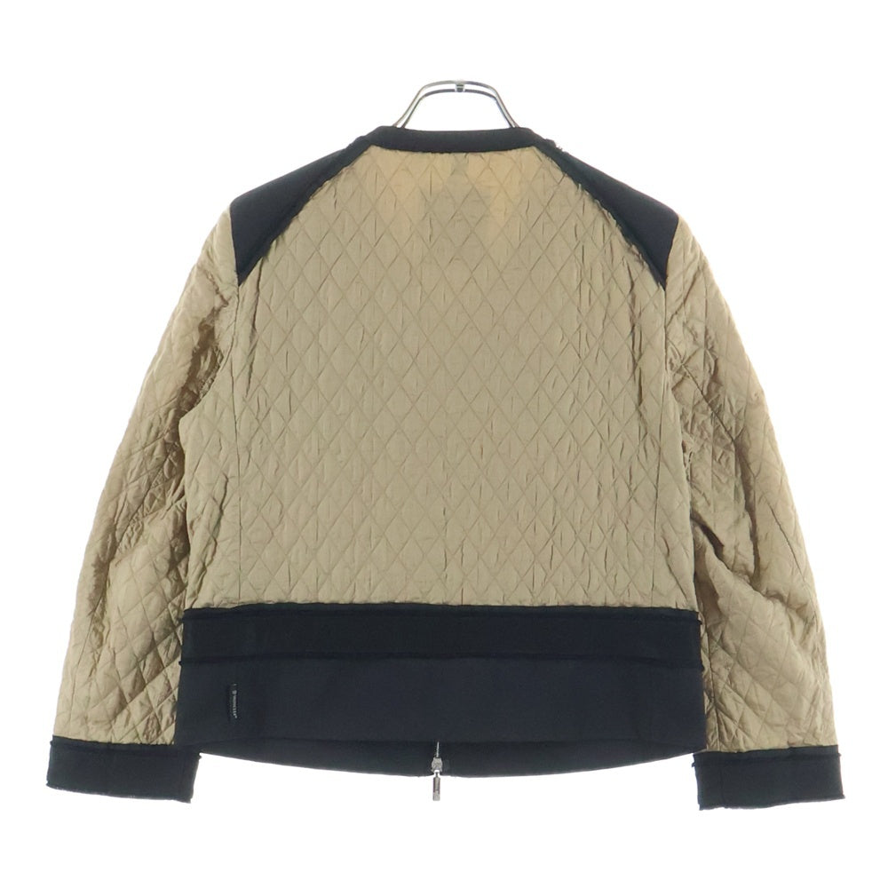 MONCLER(モンクレール) ROSELINE ノーカラー キルティング ジップアップジャケット ブラウン/ブラック 210934550600 レディース