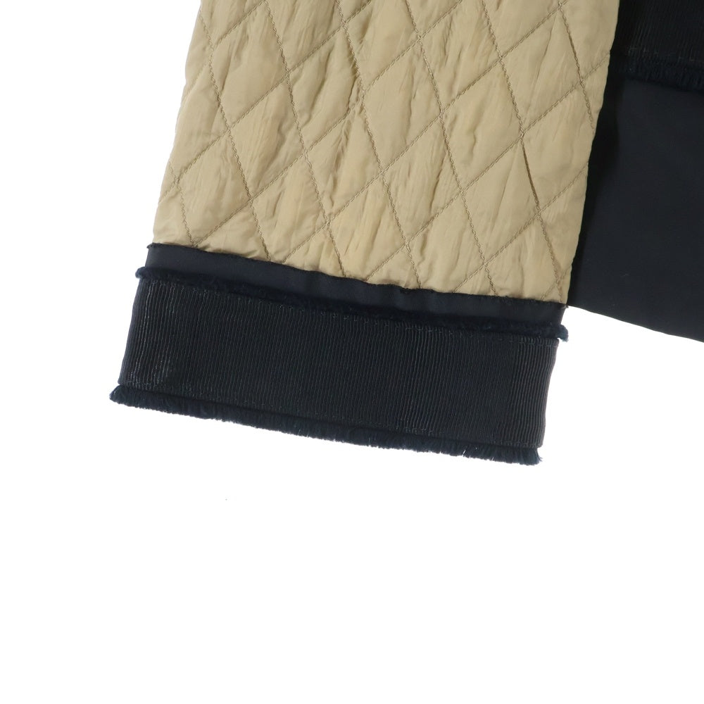 MONCLER(モンクレール) ROSELINE ノーカラー キルティング ジップアップジャケット ブラウン/ブラック 210934550600 レディース