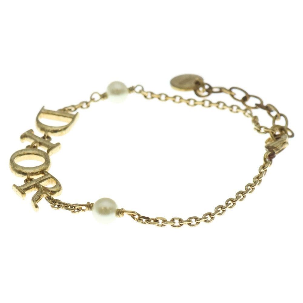 DIOR(ディオール) パールロゴ ブレスレット チェーンブレスレット