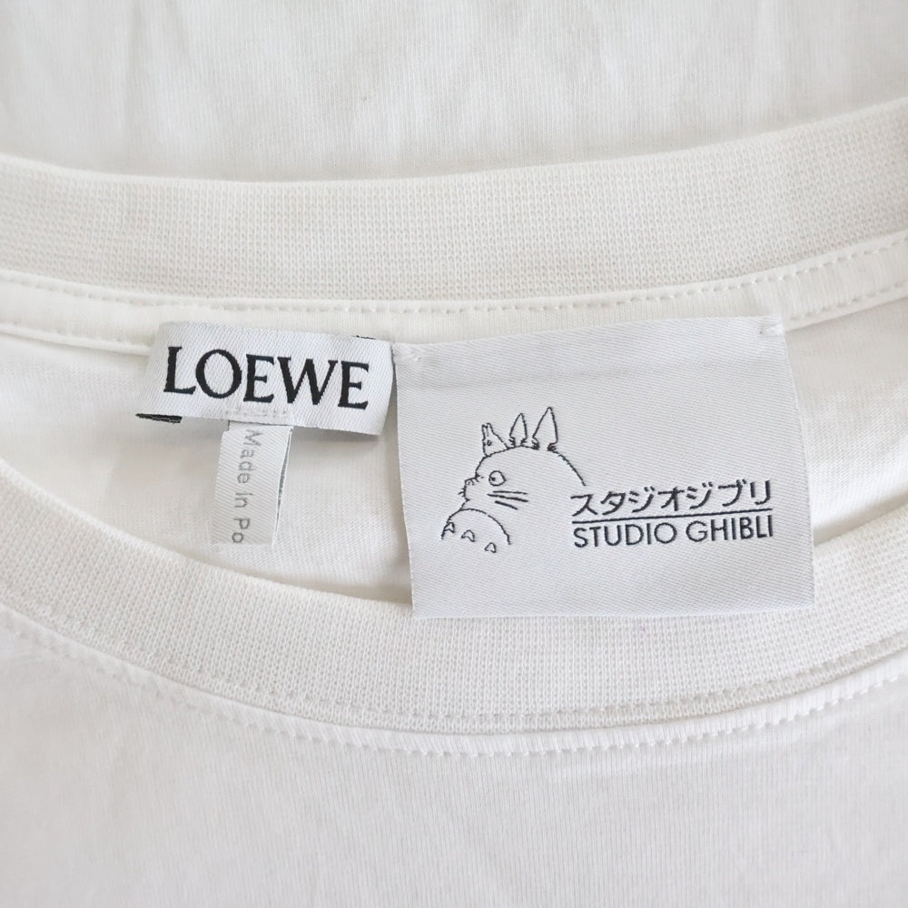 LOEWE(ロエベ) 23SS ×スタジオジブリ ハウルの動く城 刺繍デザイン半袖Tシャツ カットソー ホワイト HB44Y22X03