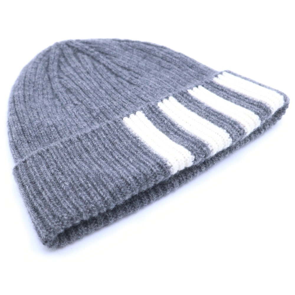 THOM BROWNE(トムブラウン) カシミヤ ニット帽 ビーニー グレー