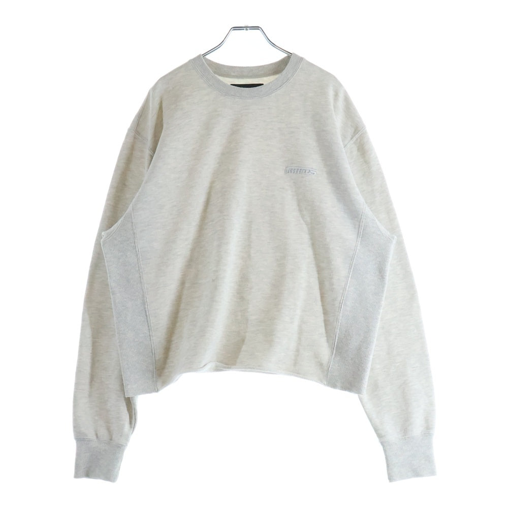 ATMOS(アトモス) 21SS CUT-OFF ロゴ刺繍 クルーネックスウェット グレー MAT21-S007
