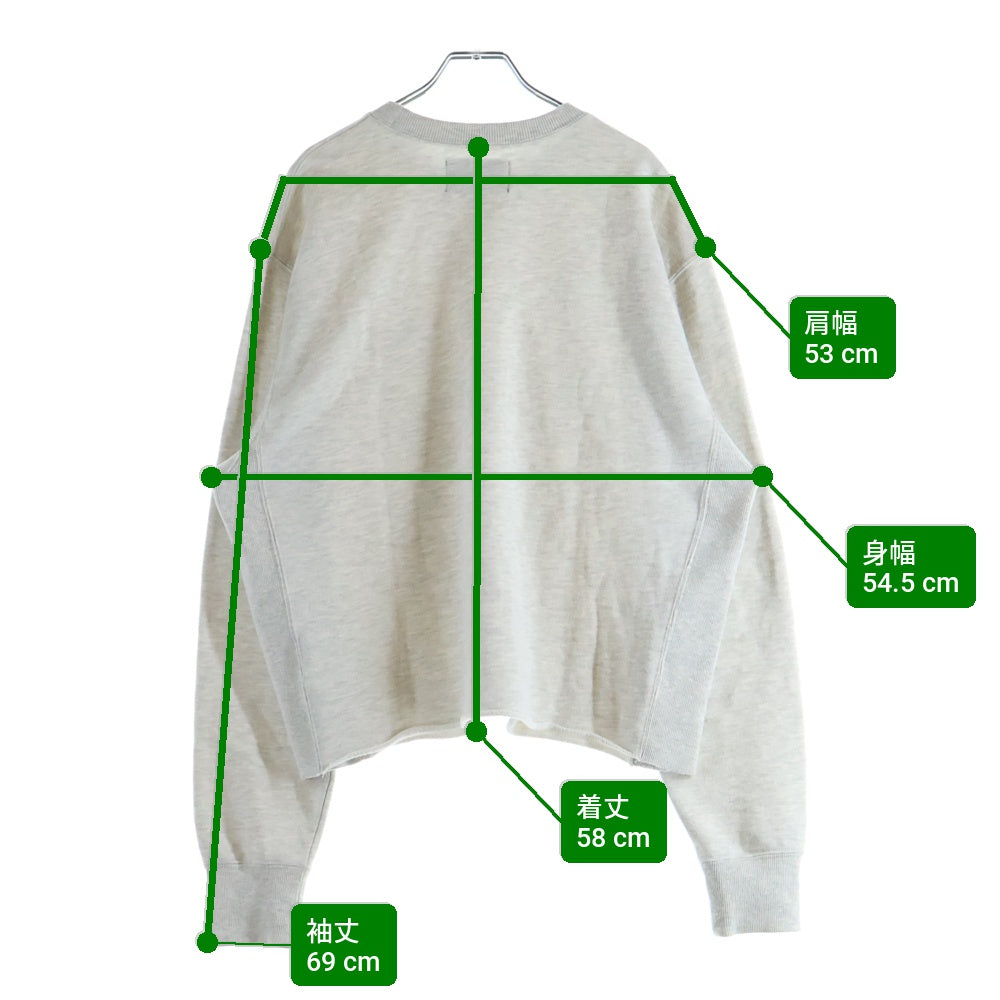 ATMOS(アトモス) 21SS CUT-OFF ロゴ刺繍 クルーネックスウェット グレー MAT21-S007