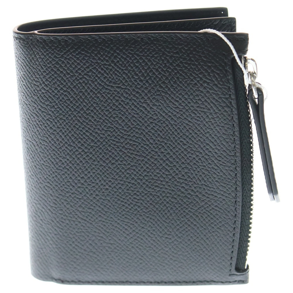 Maison Martin Margiela(メゾンマルタンマルジェラ) 四つタググレインレザー 二つ折り 財布 ウォレット ブラック SA1UI0020 P4745 レディース