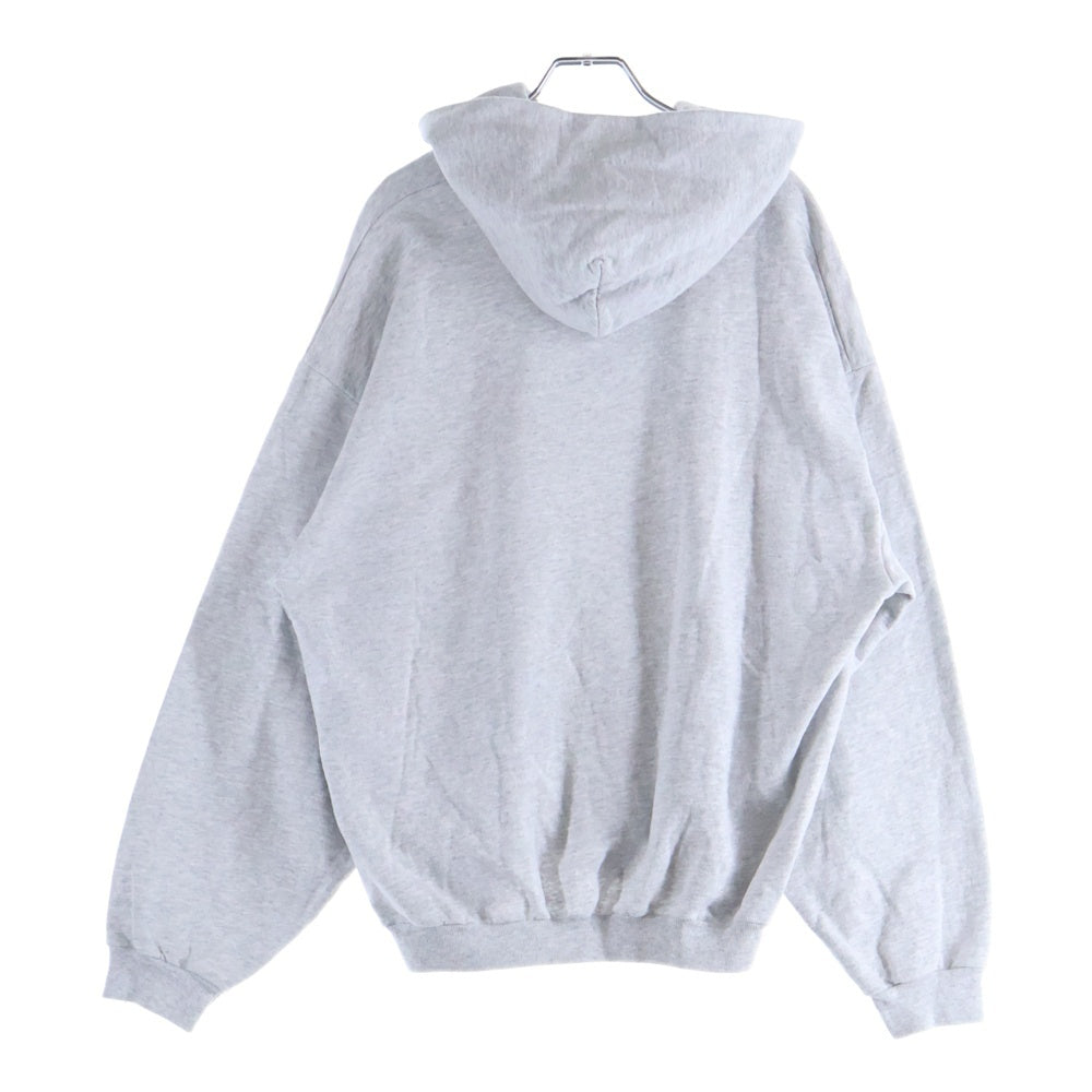 YEEZY(イージー) × Gosha Rubchinskiy ゴーシャ ラブチンスキー ロゴ プリント スウェット プルオーバーパーカー グレー